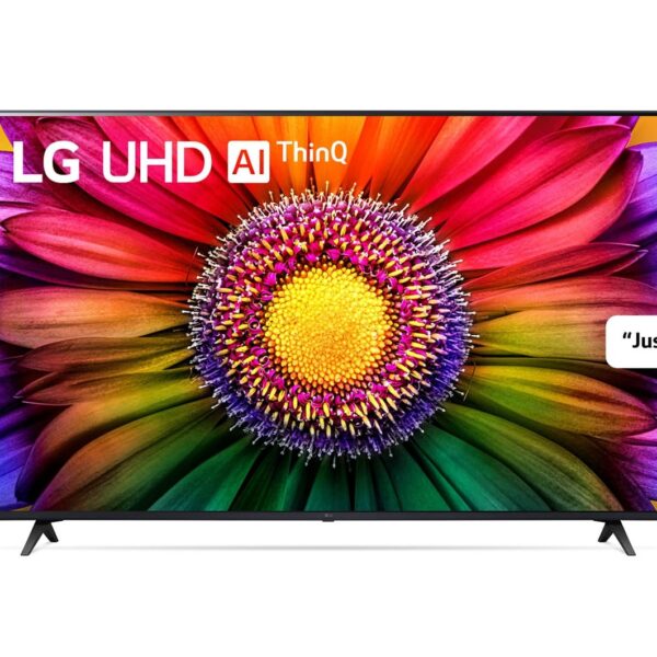 LG, TV UHD 4K, série UR80 86 pouces, WebOS Smart AI ThinQ, Magic Remote, 3 side cinema, HDR10, HLG, AI Sound Pro (5.1.2ch)